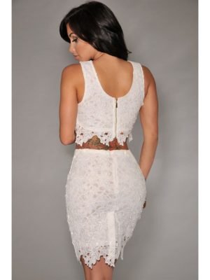 SHERRY-SET GONNA+TOP IN PIZZO BIANCO