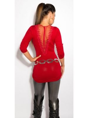 AUREL-ABITO MAGLIA LUNGA CON PIZZO