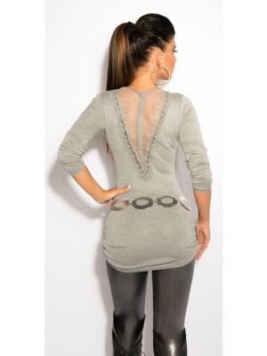 AUREL-ABITO MAGLIA LUNGA CON PIZZO