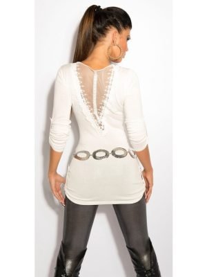 AUREL-ABITO MAGLIA LUNGA CON PIZZO