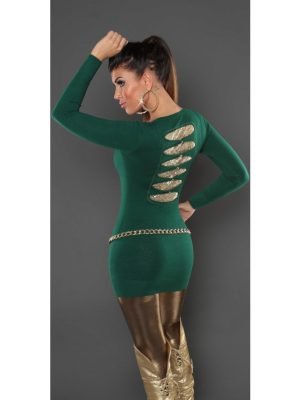 CLORINDA-VESTITO CON INSERTI ORO