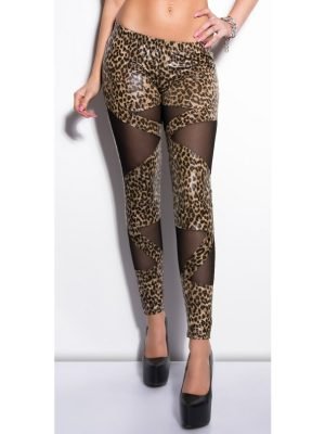 LINDNER-LEGGINGS IN ECOPELLE CON VELO