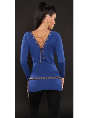 BRICK-VESTITO MAGLIA LUNGA CON CATENINE