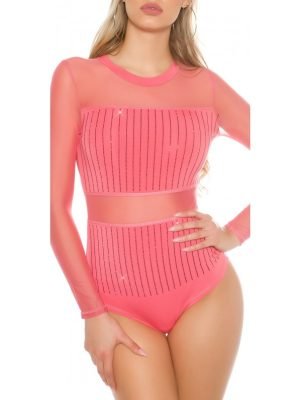 FIAMMETTA-BODY CON VELO E STRASS