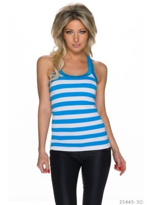 OTTILIA-TOP CANOTTA A RIGHE