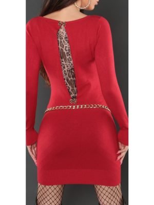 AFFY-ABITO MAGLIA LUNGA CON LEOPARDO