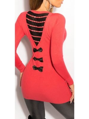 MARIUS-ABITO MAGLIA LUNGA CON FIOCCHETTI