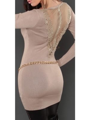 BENDER-VESTITO MAGLIA LUNGA CON STRASS