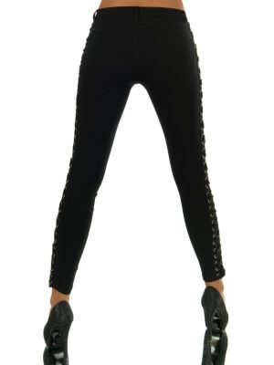 Jeans Ajay nero con lacci