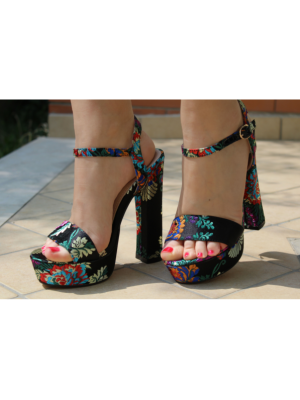 BROOME-SANDALI CON FANTASIA FLOREALE