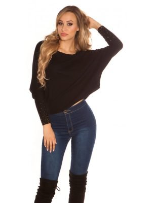 LIANE-MAGLIA BLUSA CON STRASS