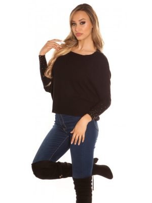 LIANE-MAGLIA BLUSA CON STRASS