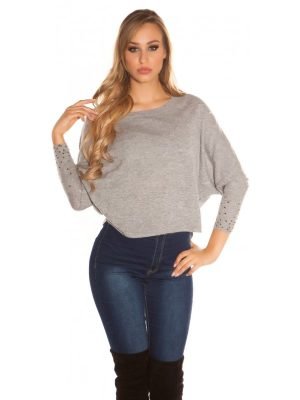 LIANE-MAGLIA BLUSA CON STRASS