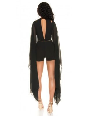 MADOC-OVERALL CON MANICHE IN CHIFFON