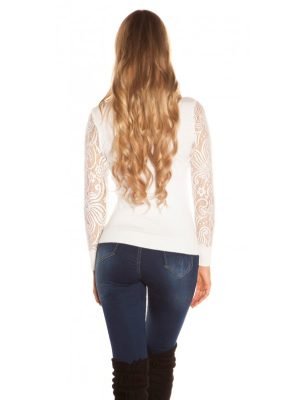JONELLE-MAGLIA MAGLIONCINO CON PIZZO