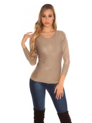 TWILA-MAGLIA CON MANICHE VELATE