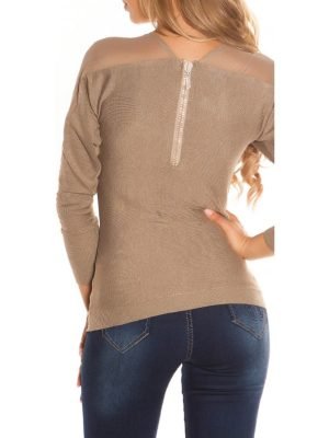 TWILA-MAGLIA CON MANICHE VELATE