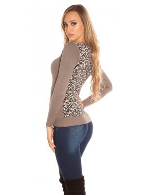 SALLIE-MAGLIA CON FANTASIA LEOPARDATA