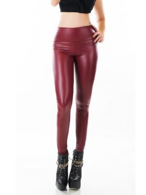 HABE-LEGGINGS IN ECOPELLE CON INTERNO FELPATO