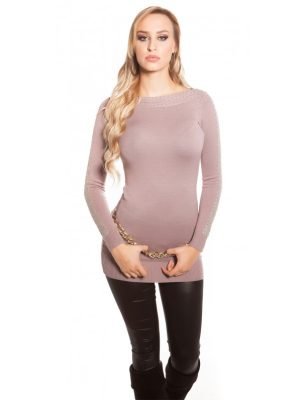 ALGER-ABITO MAGLIA LUNGA CON PIZZO