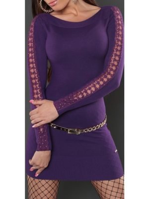 ALBERT-ABITO MAGLIA LUNGA CON PIZZO