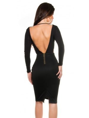 Abito Paris nero con schiena nuda