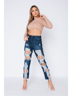SIRIA-JEANS BOYFRIEND CON STRAPPI