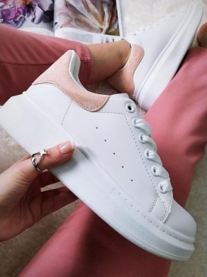 SNEAKERS BIANCHE E ROSA