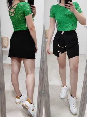 MAGLIA CROP IN PIZZO