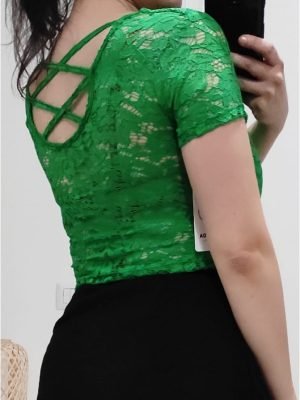 MAGLIA CROP IN PIZZO