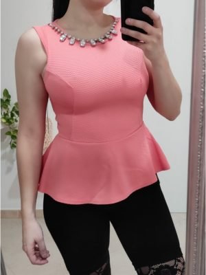 TOP CON COLLANINA DI STRASS