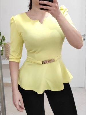 MAGLIA PEPLUM MANICA TRE QUARTI