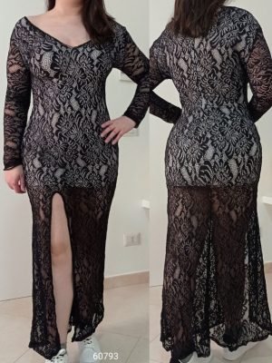 ABITO LUNGO IN PIZZO