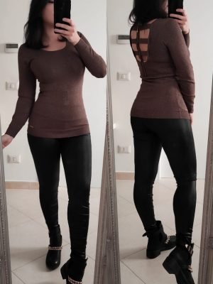 MAGLIA LUNGA EFFETTO GLITTERATO