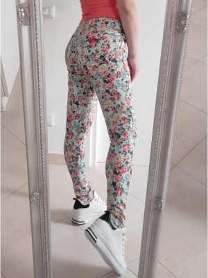 Pantalone a fiori skinny