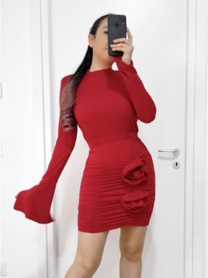 Abito tubino con rose