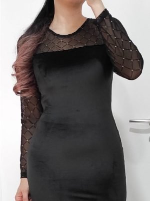 Miniabito con maniche velate