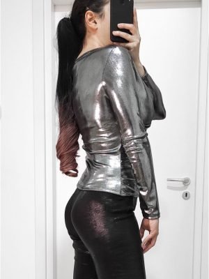 Maglia metallic silver