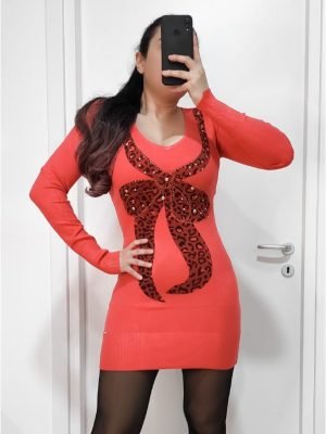 KIEL-ABITO CON STAMPA FIOCCO LEOPARDATO