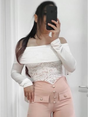 BODY con pizzo scollo a barca