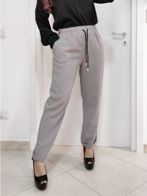 Pantalone con elastico in vita