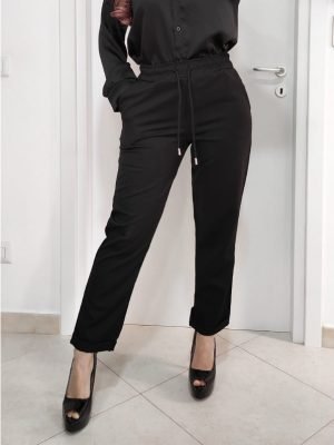 Pantalone con elastico in vita
